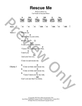 Rescue Me Guitar and Fretted sheet music cover